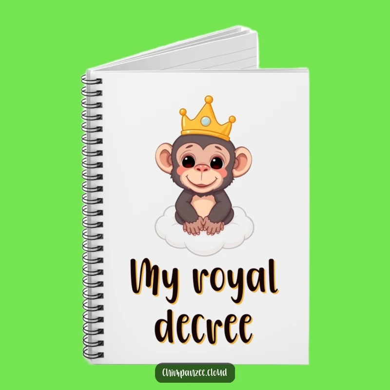 Funny Royal Chimp Notebook: Crowned Monkey's Ideas - Gift for Dreamers