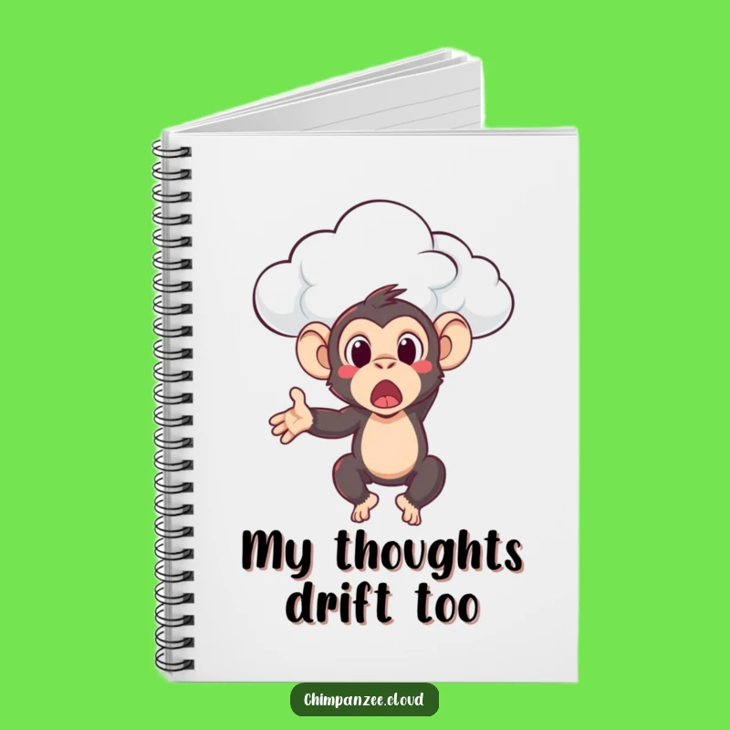Funny Surprised Chimpanzee Notebook: Hilarious Primate Cloud Toss Journal