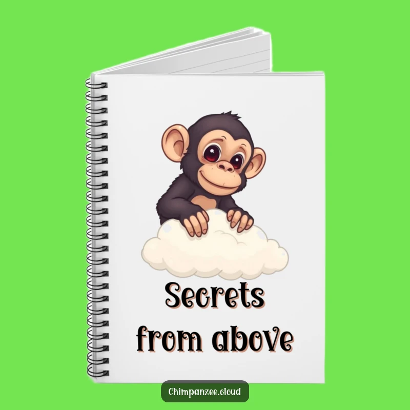 Funny Chimp Cloud Peek Notebook: Jot Down Curious Thoughts