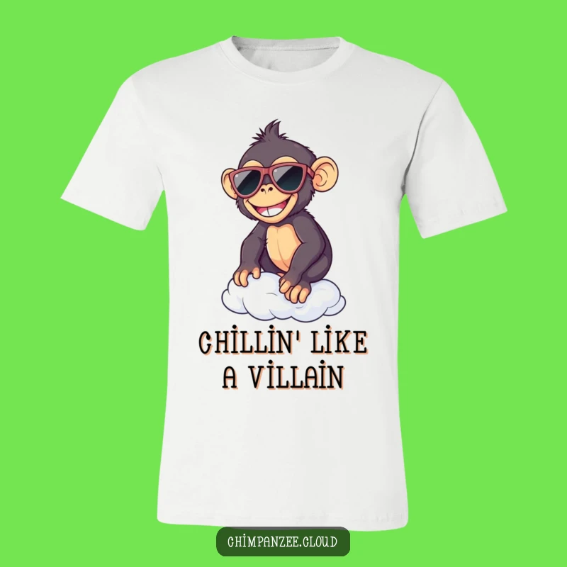 Funny Chimp Sunglasses Cloud T-Shirt: Cool Chimp Tee for Everyday Fun