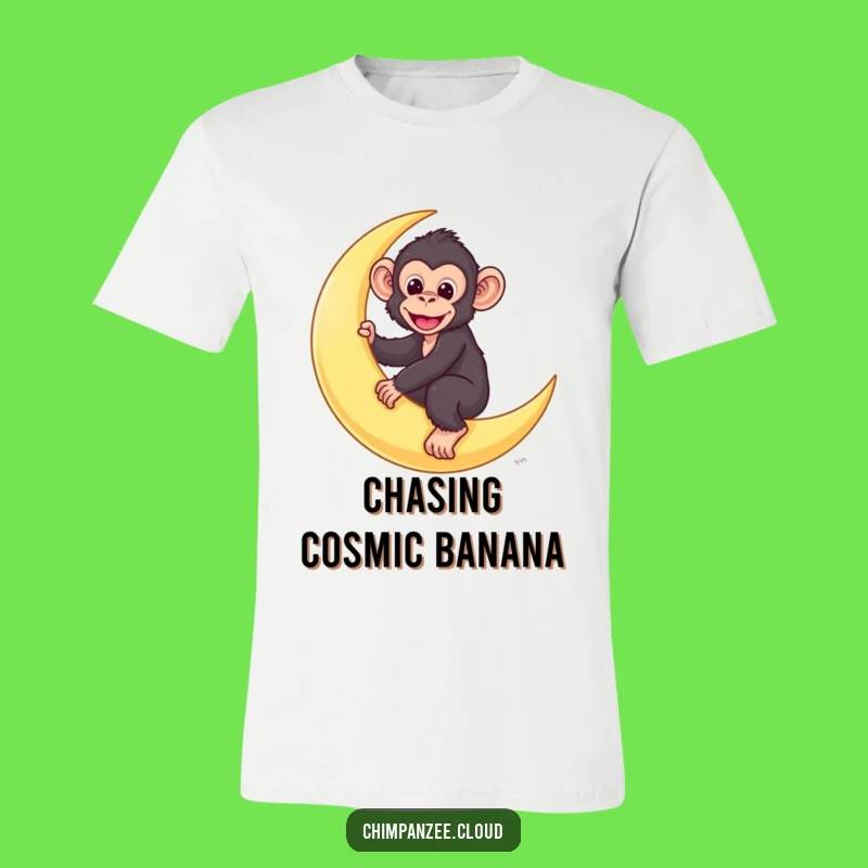Funny Chimp Moon Rider Tee: Cute Monkey Adventure Shirt, Hilarious Gift