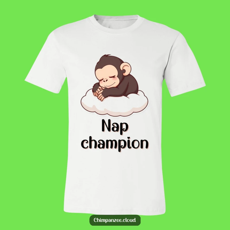 Funny Sleeping Chimp T-Shirt: Hilarious Peaceful Monkey Sleep Graphic Tee
