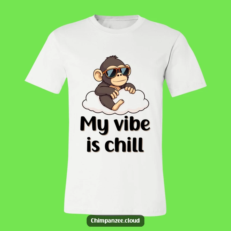 Funny Chimp Sunglasses Tee: Hilarious Cloud Lounger T-Shirt for a Perfect Gift