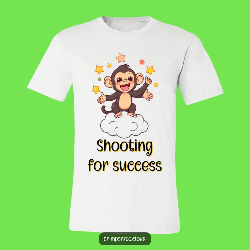 Funny Star Juggling Chimp T-Shirt: Adorable Chimpanzee's Cosmic Show