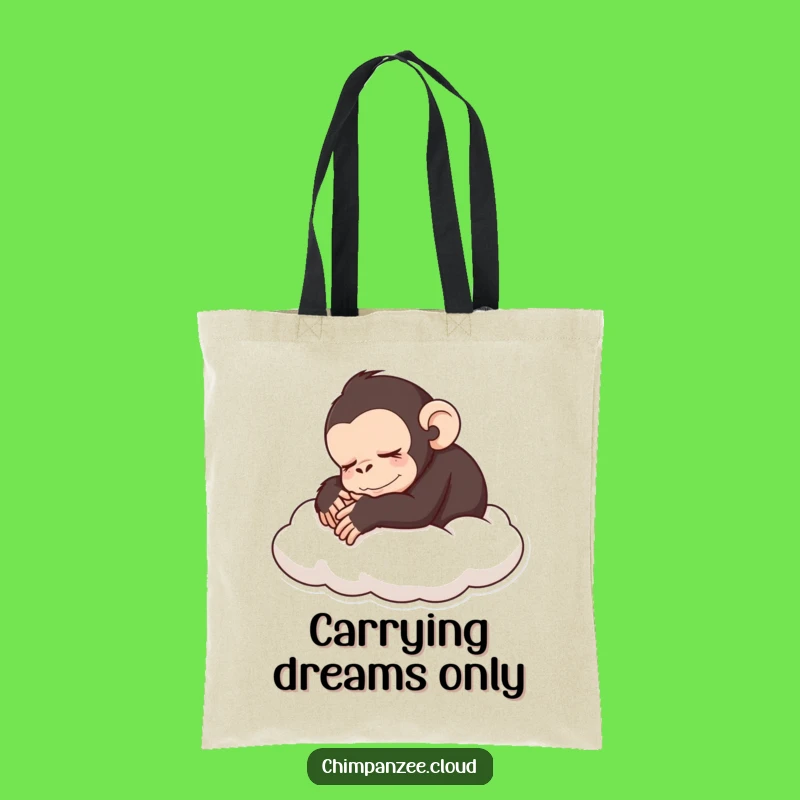 Funny Sleeping Chimp Tote Bag: Hilarious Monkey Carry-All for Relaxed Days