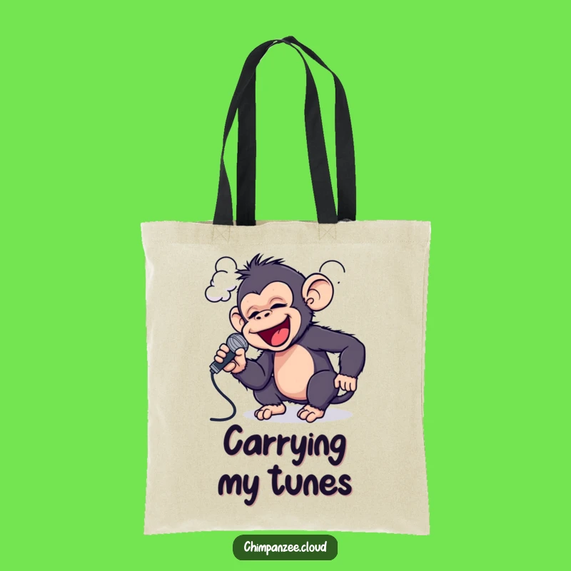 Funny Chimp Mic Tote: Carry Your Tunes with a Singing Chimp, Great Funny Gift