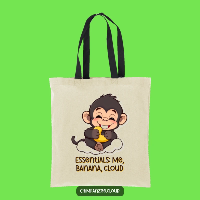 Funny Chimp Banana Tote Bag: Hilarious Monkey Carry-All for Your Funny Essentials