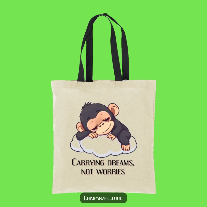 Funny Content Chimpanzee Napping Tote Bag: Carry Your Laughs in Style